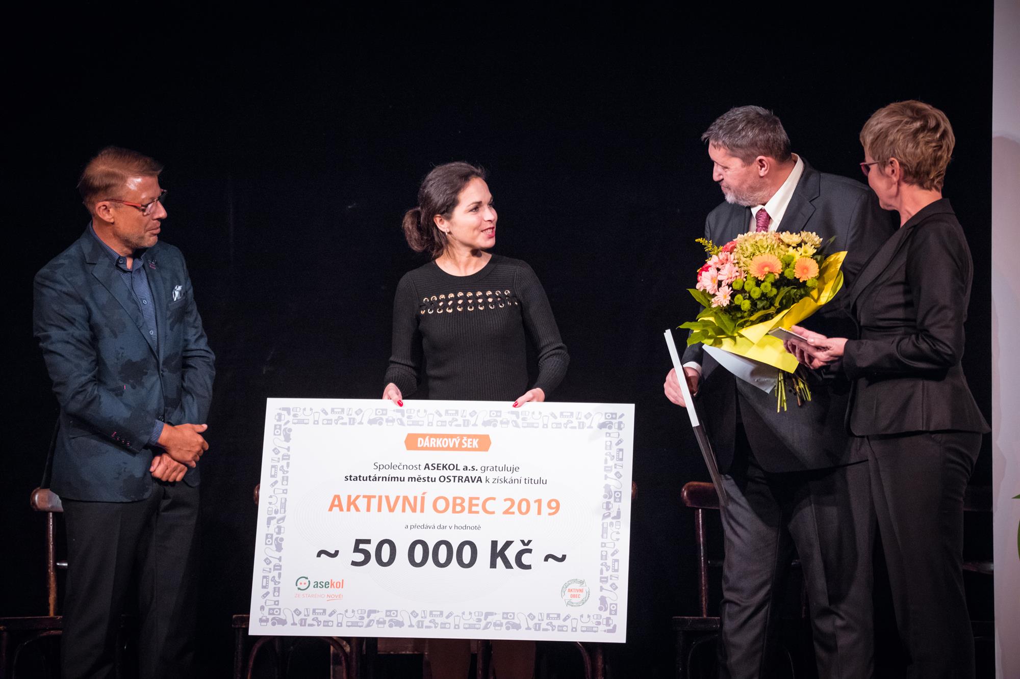 Slavnostní předávání ocenění Aktivní kraj a Aktivní obec